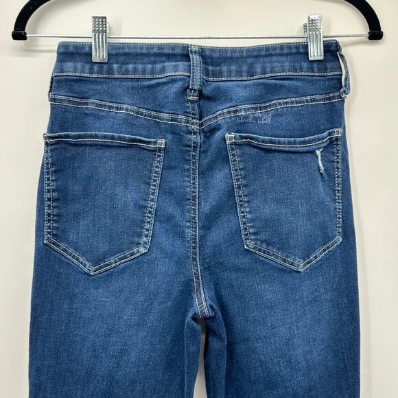 SO Curvy High-Rise Distressed Shark Bitten Hem Jeans Size 28 - Picture 3 of 6